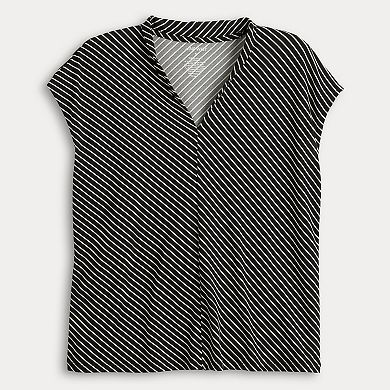 Petite Nine West Dolman V-Neck Knit Top