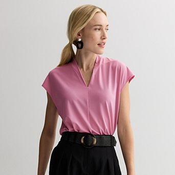 Petite Nine West Dolman V-Neck Knit Top