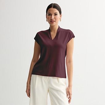 Petite Nine West Dolman V-Neck Knit Top