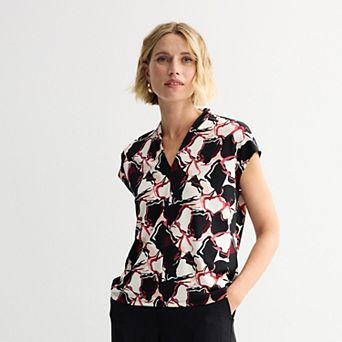 Petite Nine West Dolman V-Neck Knit Top