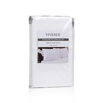 Vivendi 2-Piece 300 Thread Count Pillowcase Set
