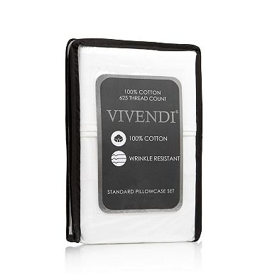 Vivendi 2-Pack Cotton 625 Thread Count Pillowcases