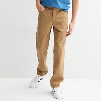Boys 7-20 Sonoma Goods For Life® Straight Fit Twill Pants in Regular & Husky