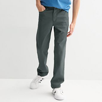 Boys 7-20 Sonoma Goods For Life® Straight Fit Twill Pants in Regular & Husky