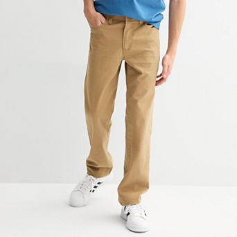 Boys 7-20 Sonoma Goods For Life® Straight Fit Twill Pants in Regular & Husky