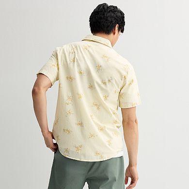 Men's Billabong Khaki Short Sleeve Button-Down Shirt