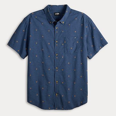 Men's Billabong Navy Short Sleeve Button-Down Shirt