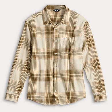Men's Billabong Long Sleeve Button-Down Flannel Shirt