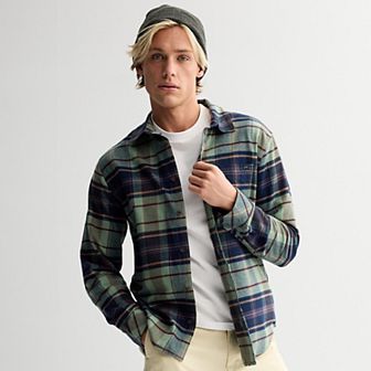 Men's Billabong Long Sleeve Button-Down Flannel Shirt