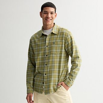 Men's Billabong Long Sleeve Button-Down Flannel Shirt