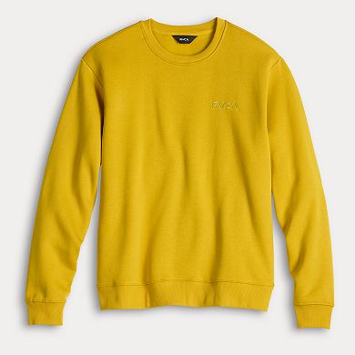 Men's RVCA Embroidered Graphic Crewneck Fleece Sweatshirt