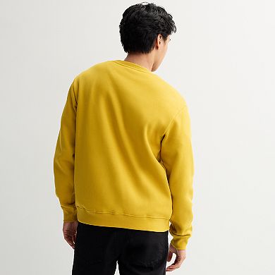 Men's RVCA Embroidered Graphic Crewneck Fleece Sweatshirt