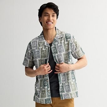 Men's RVCA Short Sleeve Button Down Shirt