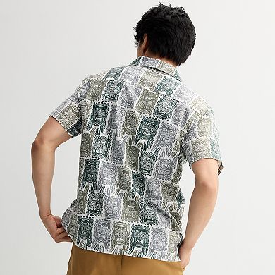 Men's RVCA Short Sleeve Button Down Shirt