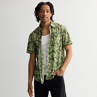 Men's RVCA Short Sleeve Button Down Shirt