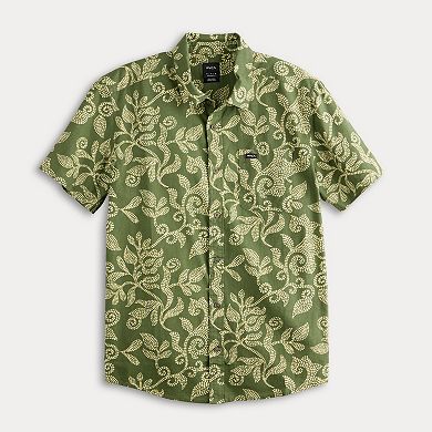 Men's RVCA Short Sleeve Button Down Shirt