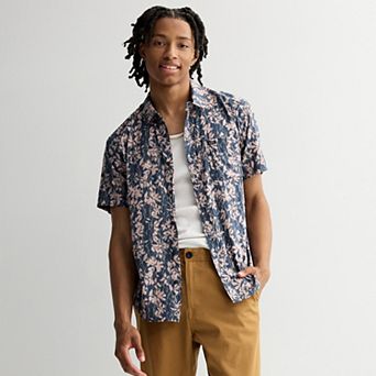 Men's RVCA Short Sleeve Button Down Shirt