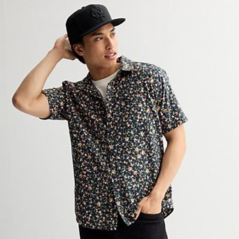 Men's RVCA Short Sleeve Button Down Shirt