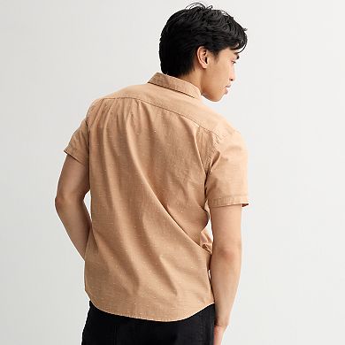 Men's RVCA Short Sleeve Button Down Shirt