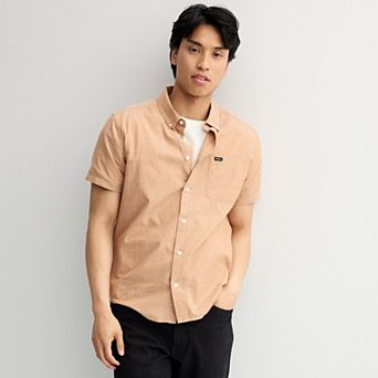 Men's RVCA Short Sleeve Button Down Shirt