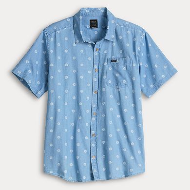 Men's RVCA Short Sleeve Button Down Shirt