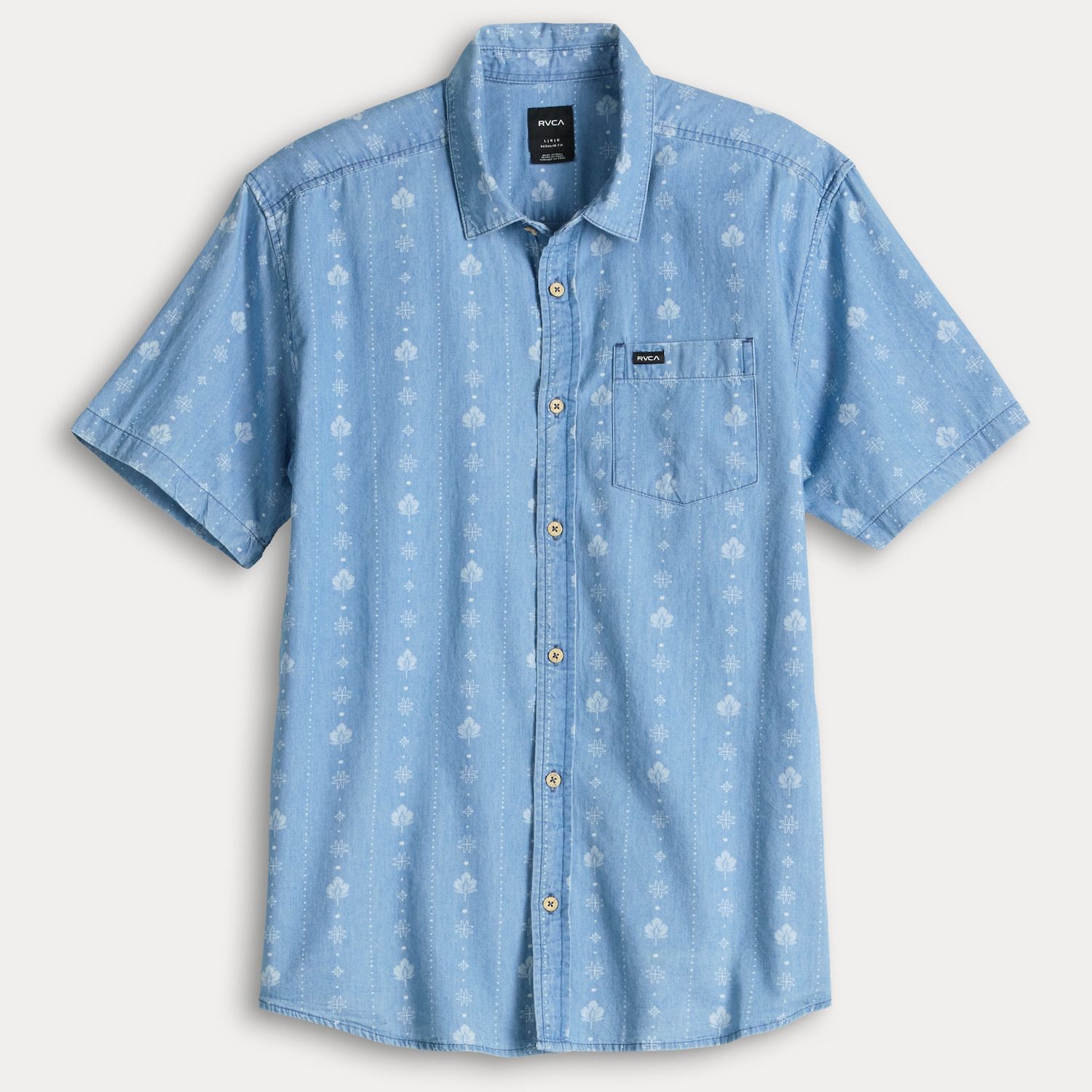 RVCA Oxford Short Sleeve Button Down Shirt – Camicia Uomo, 60% Cotone 40% Poliestere, Manica Corta, Chiusura A Bottoni - 2