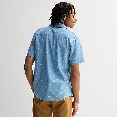 Men's RVCA Short Sleeve Button Down Shirt