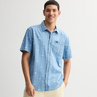 Men's RVCA Short Sleeve Button Down Shirt