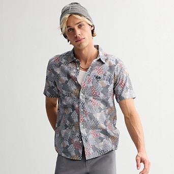 Men's RVCA Short Sleeve Button Down Shirt