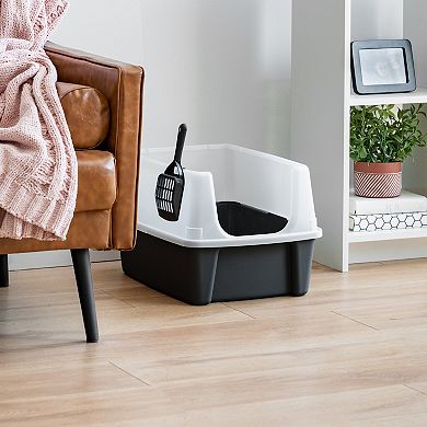 Iris Large Cat Litter Box w/Shield & Scoop