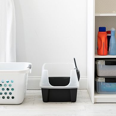 Iris Large Cat Litter Box w/Shield & Scoop