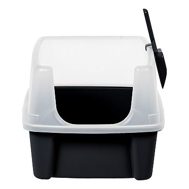 Iris Large Cat Litter Box w/Shield & Scoop