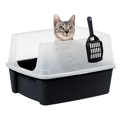 Iris Large Cat Litter Box w/Shield & Scoop