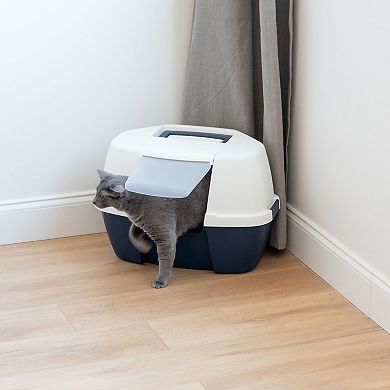 Iris Hooded Corner Litter Box