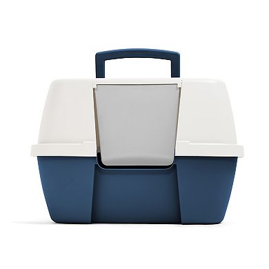 Iris Hooded Corner Litter Box