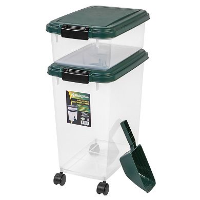 Iris 33-qt. & 12-qt. Remington Premium Airtight Pet Food Containers with Scoop