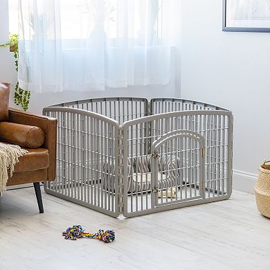 Iris 24-in. Exercise 4-Panel Pet Playpen with Door