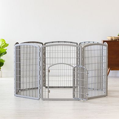 Iris 34-in. Exercise 8-Panel Pet Playpens with Door