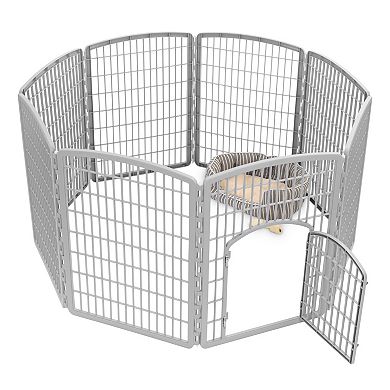 Iris 34-in. Exercise 8-Panel Pet Playpens with Door