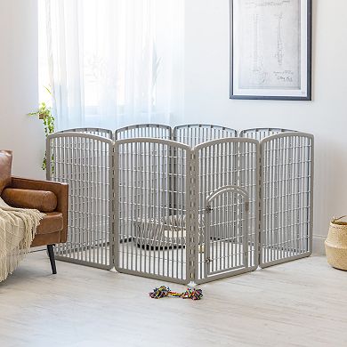 Iris 34-in. Exercise 8-Panel Pet Playpens with Door