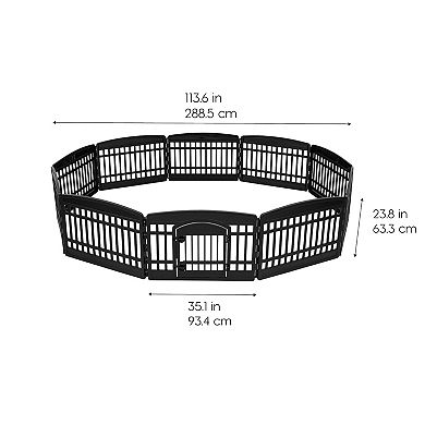 Iris 24-in. Exercise 10-panel pet Playpens with door