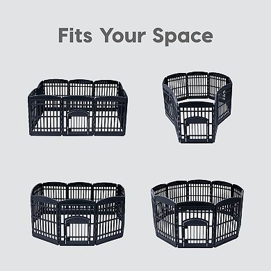 Iris 35-in. Exercise 10-Panel Pet Playpens With Door