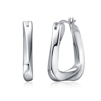 Wavy Twisted Hoop Earrings