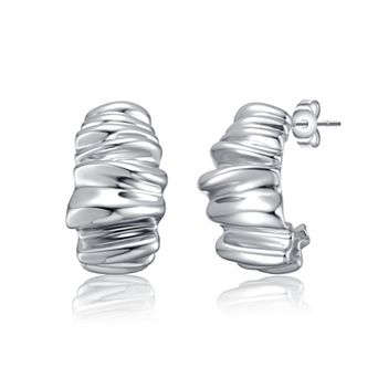 Waffled Wave Chunky Earrings