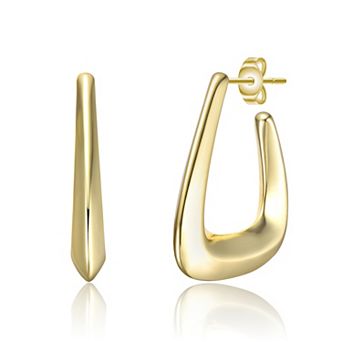 3/4 Irregular Box-Shaped Hoop Earrings