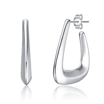 3/4 Irregular Box-Shaped Hoop Earrings