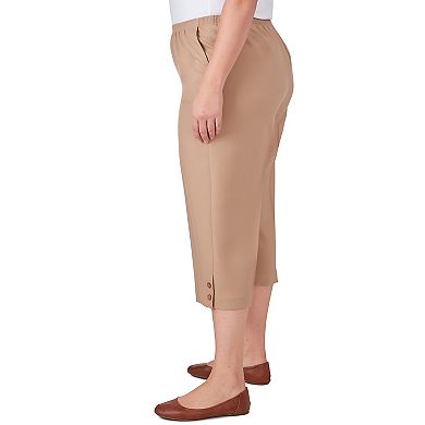 Plus Size Alfred Dunner Button Hem Capri Pant