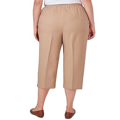 Plus Size Alfred Dunner Button Hem Capri Pant