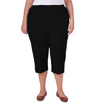 Plus Size Alfred Dunner Button Hem Capri Pant