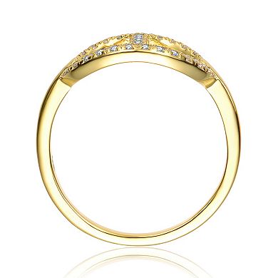 14k Gold Plated Cubic Zirconia Oval Ring